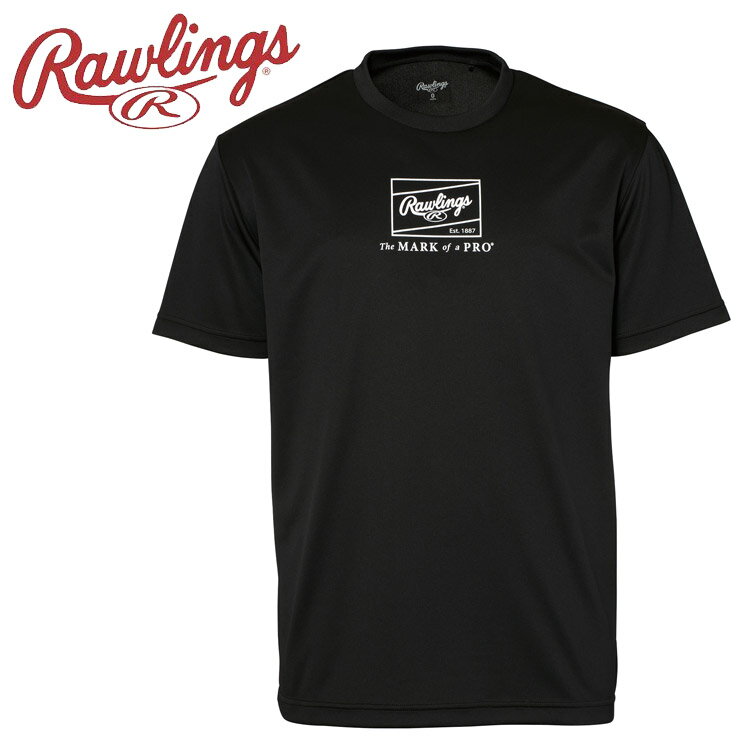 メール便配送 ローリングス パッチロゴプリントTシャツ AST14S04-B 野球