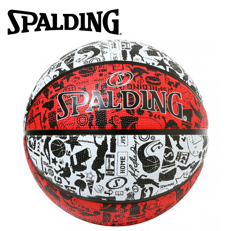 スポルディング BASKETBALL グラフィティ レッド×ホワイト 6号球 84-530J