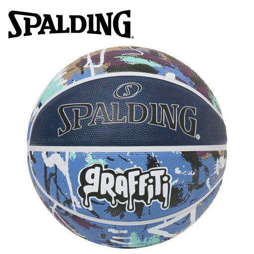 スポルディング BASKETBALL グラフィティ ネイビー×ブルー ラバー 7号球 84-937J スポルディング BASKETBALL グラフィティ ネイビー×ブルー ラバー 7号球 84-937J