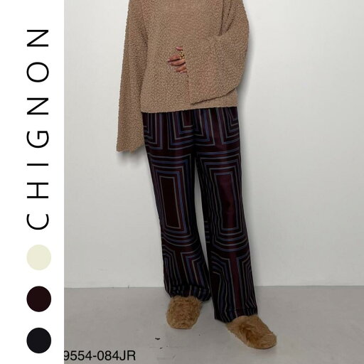 【予約】CHIGNON シニヨン 2025 AUTUMN オリジナルスクエアパネル柄PT オリジナルスクエアパネル柄PT 3454-026MK【8月上旬より順次発送】 【予約】CHIGNON シニヨン 2025 AUTUMN オリジナルスクエアパネル柄PT オリジナルスクエアパネル柄PT 3454-026MK【8月上旬より順次発送】