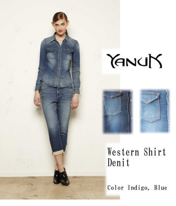 【楽天市場】ヤヌーク デニット レディース SALE セール 10%OFF YANUK(ヤヌーク)Denit Western Shirt