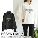 2508190241,ESSENTIAL/,ハーフジップロゴプルオーバー ,ダブルスタンダードクロージング,送料無料,インスタ