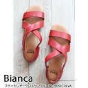 20054124-VA,Bianca,ビアンカ,新作,フラットレザークロスサンダル,サンダル,送料無料