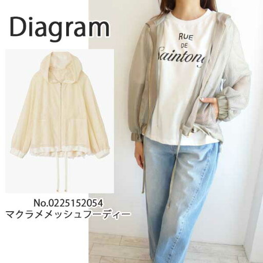 0225152054,Grace Class,マクラメメッシュフーディー, 新作,送料無料,インスタ,グレース,25SS 0225152054,Grace Class,マクラメメッシュフーディー, 新作,送料無料,インスタ,グレース,25SS