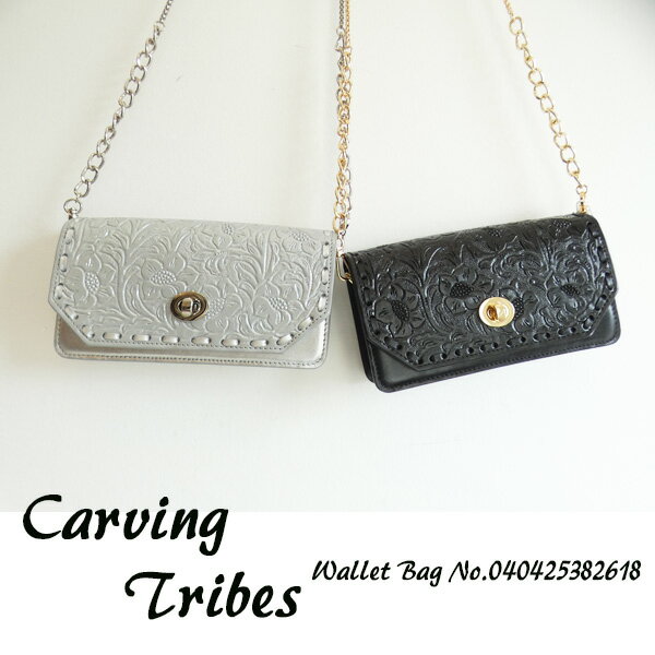 【期間限定10％OFF】0425382618,Wallet Bag CarvingTribes, GRACE CONTINENTAL,送料無料,インスタ,25AW