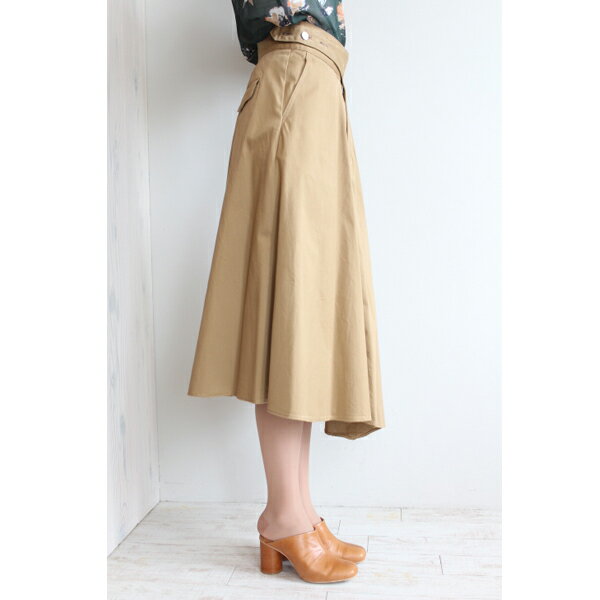 50%OFF SALE セール マカフィー トゥモローランド コットンチノアシンメトリーフレアスカート アシンメトリースカート MACPHEE TOMORROWLAND 18AW 12-05-84-05233