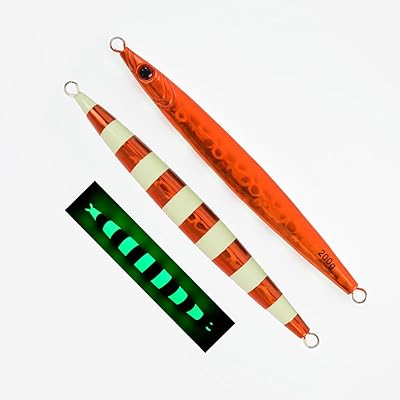 Tolure メタルジグ 200g 急速に沈下 夜光 3Dプリンタの目 レーザ紙コーティング ジギング 海釣り サバ ..