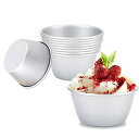 ESTVLB プリン型 炭素鋼 非粘着 繰り返し使え ケーキ型 プリンカップ お菓子用 円形 DIY ゼリー型 耐熱 耐油 家庭用 ベーキングツール 大 8個セ...