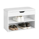 SoBuy 玄関ベンチ シューズラック 下駄箱 靴箱 幅60*奥行30*高さ44cm 小物収納 シューズボックス 収納ベンチ 玄関収納 靴入れ 収納 スツール ...