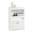 SoBuy シューズボックス 下駄箱 薄型 スリム 靴箱 フラップ おしゃれ 幅54x奥行24x高さ83cm 省スペース シューズラック 靴棚 靴収納 玄関キャ...