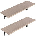 SIUSA ウォールシェルフ 壁掛け棚 2個セット 防水 頑丈 壁 棚 ウォールラック おしゃれ 北欧 42cm 防カビ 防虫 木製 取り付け簡単 日本語取扱説...