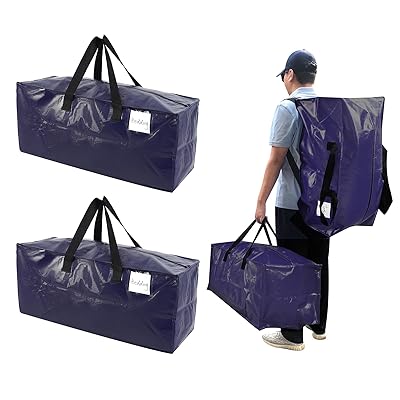 Hijelyn 引越しバッグ 布団収納バッグ特大 大型収納袋防水 持ち手付き 背負える布団袋大容量折りたたみ式ですスペースを節約する段ボールの代替品キャンプ旅行にも使えます2枚