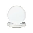 WishDeco ディナープレート 4枚セット ピザ 皿 直径约25×高さ2cm 大皿 おしゃれ お皿セット 円形 食器 白 電子レンジ・食洗機対...