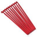 10本/セットテントペグ 16cm キャンプ用品ペグ 軽量 ジュラルミン製 キャンプ設営用具 ソリッドペグ アウトドア用品 ハイキング/キャンプ/登山用 レッド