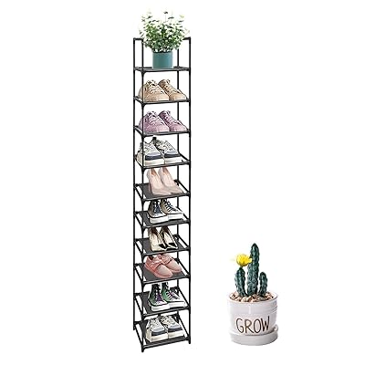 シューズラック 10段 靴収納 10足 下駄箱 省スペース玄関収納 おしゃれ 靴入れ 靴棚 玄関に靴を効率収..
