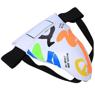 子供用ジョックストラップ股間ガード青年少年アブド股間カッププロテクターボクシング腹部保護具(白)