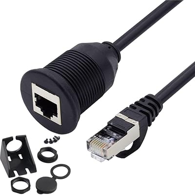 chenyang CAT6 RJ45 フラッシュマウント オス-メス LAN イーサネットネットワーク延長ケーブル 車のダッシュボードパネルマウント用 防水 防塵