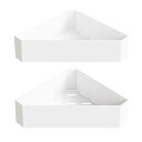 Orimade マグネット バスルーム コーナー ラック ホワイト 約W34×D23×H8cm 浴室用ラック お風呂 おもちゃ 収納 シャワーフック 風呂場/洗...