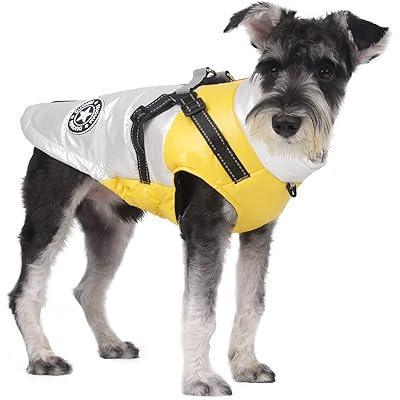 ABRRLO 犬服 反射ダウンベスト 防水ジャケット 犬洋服 コート ペット服 冬 小中型犬 ドッグウエア 二つの足 防寒 厚い 可愛い 柔らかい 猫 子犬 お...