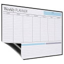 マグネットシート ホワイトボード シート 冷蔵庫用 予定表 掲示板 伝言 メモ 月間 週間 日間 スケジュール カレンダー 手書きの予定管理 付箋 学習 プラン デイリー ウィーク タスク 繰り返し利用可能 忘れ物防止 家庭記録 買い物予定 便利グッ