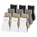 UOPR 猫 ネコ スポンジ キッチンスポンジ ねこ 12個セット ソフト 抗菌 タイプ 台所用 キッチン用 油汚れ 長持ち