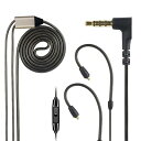 Sennheiser ie200 ie300 ie600 ie900 akg n5005イヤホン 交換用 ン ヘッドホンケーブル ヘッドホン延長ケーブル ライン ヘッドホンアクセサリー (マイク付き3.5mmコネクター)