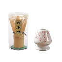 茶道道具 百本立 茶筅 茶せん 茶筌 泡立て器 茶道 竹製 茶せん 茶筅 茶筌くせ直し茶筅休め お抹茶用茶道ツール 陶器 2点セット 桜です