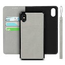 Pelanty for iPhone X/XS ケース カバー手帳型 iPhone XS 背面ケース 分離式両用2way 取り外し自由 内蔵マグネット iPhoneX/iPhoneXs 携帯カバー 縄掛け 合成PUレザー + TPUケース 財布型カー(2)