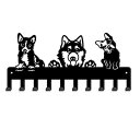 SUPERDANT 3匹の犬キーフック 鉄製フック 壁掛けフック 犬キーホルダー 壁取り付け式コートラック ウォールハンガー マルチフック ネジ付き鍵フック 壁...