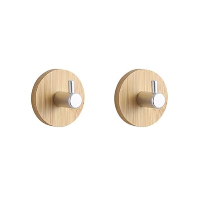 壁掛けフック 収納用 耐荷重10KG 楠竹の材質 キッチンツール タオルフック コート掛け 玄関 洗面所 お風呂場 浴室 便利 ウォール 壁のフック 壁に付けら...