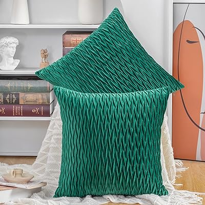 Madizz クッションカバー 2枚セット 北欧 柔らかい ビロード無地 背当て 装飾 枕カバー 座布団カバー ..