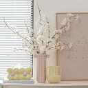 Bacucine 造花 桜の花 桜の枝 人工桜 さくら シルク 枯れない フェイク フラワー 花瓶 ホーム ウェディング オフィス デコレーション ピンク 6個...