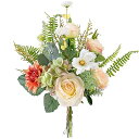 WillingYou 造花 ブーケ ウェディング インテリア 花束 大きい フェイクフラワー アーティフィシャルフラワー 前撮り 壁掛け 結婚式 バラ オレンジ