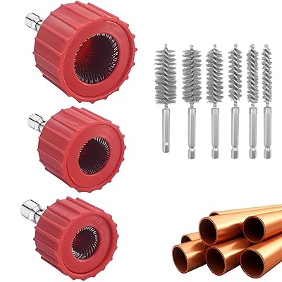 銅パイプクリーナー 銅製クリーニングブラシ ドリル用銅管クリーナー 3X ドリルアタッチメントパイプク..