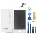 SZM iphone5S 修理用フロントパネル 液晶パネル タッチパネル フロントパネル (スピーカー +フロントカメラ付き)修理パーツ 工具付属 ホームボタン...