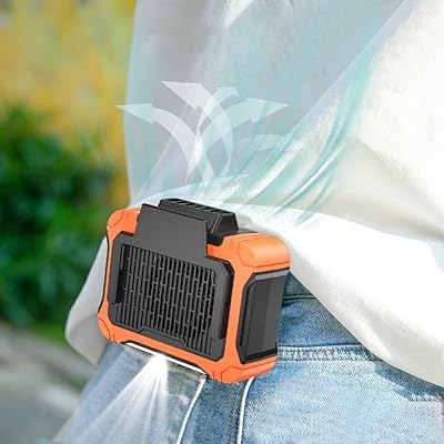 「最長100時間送風」 腰掛け扇風機 手持ち扇風機 卓上扇風機 携帯扇風機 ベルトファン 腰回りエアコン ..