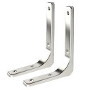 Homeme 棚受け 金具 L字型 ブラケット ステンレス製 耐荷重25-75KG 2本入 壁 棚 棚支え 金具 ネジ付 25cm
