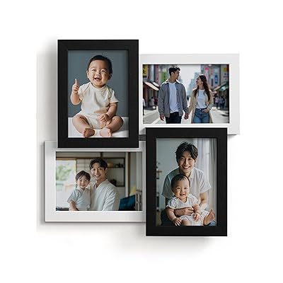 フォトフレーム L判 多面 壁掛け 木製 ガラス 人気 おしゃれ 写真立て 額縁 ハガキ ポストカード アートワーク 写真フレーム 複数枚 縦 横 誕生日 記念...