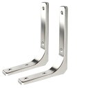 Homeme 棚受け 金具 L字型 ブラケット ステンレス製 耐荷重25-75KG 2本入 壁 棚 棚支え 金具 ネジ付 15cm