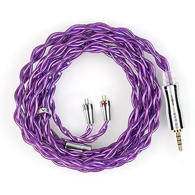 【KBEAR 4989】2pin 2.5mmリケーブル 4芯6N単結晶銅ケーブル 2.5mmイヤホンアップグレードケーブル イヤフォン交換ケーブルZSN/ZSN Pro/ZSN PROX/ZS10/ZS10 PRO/ZST/ZST-X 等に対応（2p