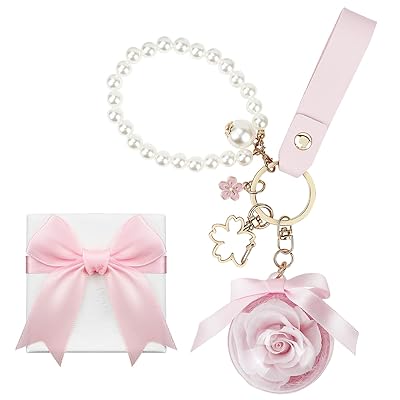 プリザーブドフラワー キーホルダー SANQUUQOO 枯れない花 女性 女友達 贈り物 誕生日 直径5CM 母の日のプレゼント人気 彼女 妻 結婚祝い 人気 ...