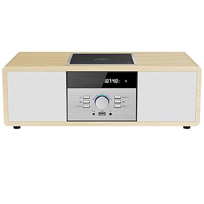 ミニコンポ・セットコンポ CDプレーヤー レトロ/Bluetooth/FMステレオ/USB MP3再生/AUX入力、ヘッドフ..