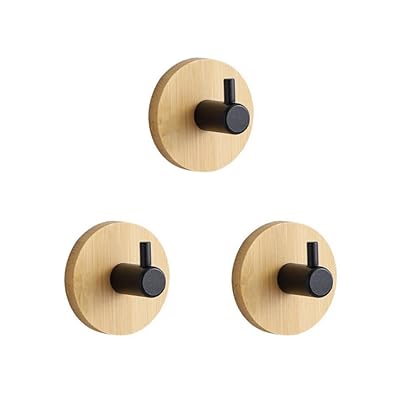 壁掛けフック 収納用 耐荷重10KG 楠竹の材質 キッチンツール タオルフック コート掛け 玄関 洗面所 お風呂場 浴室 便利 ウォール 壁のフック 壁に付けら...