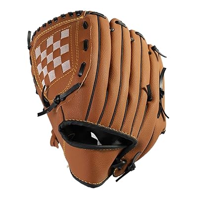 Zongsi 野球 グローブ 軟式 野球グローブ ピッチャーグローブ 子供 少年 大人用 キャッチボール 衝撃吸収パッド 内蔵 初心者 左投げ用 11.5インチ ブラウン