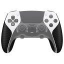 PlayVital ps5 Edgeコントローラーに対応用滑り止め汗吸収グリップステッカー、ps5 Edgeワイアレスコントローラーに対応するプロなテクスチャード加工のソフトPUハンドルグリップステッカー【ブラック】