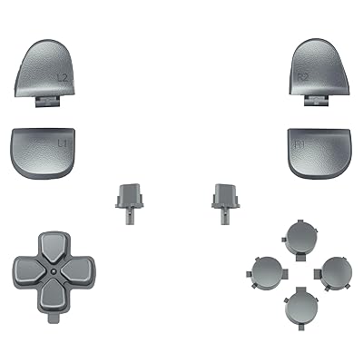 eXtremeRate ps5コントローラー(BDM-030&BDM-040&BDM-050)に対応用取り替える十字キーR1L1R2L2トリガーシェアオプションフェイスボタン、メタリックピュアカラーps5コントローラー(BDM-030&BDM-040