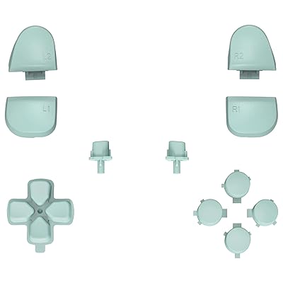 eXtremeRate ps5コントローラー(BDM-030&BDM-040&BDM-050)に対応用取り替える十字キーR1L1R2L2トリガーシェアオプションフェイスボタン、ピュアカラーps5コントローラー(BDM-030&BDM-040&BDM-