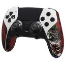 PlayVital ps5 Edgeコントローラーに対応用滑り止め汗吸収グリップステッカー、ps5 Edgeワイアレスコントローラーに対応するプロなテクスチャード加工のソフトPUハンドルグリップステッカー【ピエロHahaha】