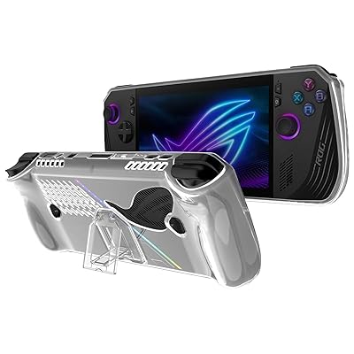 Miimall for Rog Ally X ケース クリアケース Rog Ally X 用カバー ASUS Rog Ally X 保護ケース スタンド付き 衝撃吸収 軽量 薄型 傷防止 横置き可能 指紋防止 装着簡単 ASUS ゲーミングPC RO