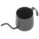 細口コーヒーケトル コンパクト ステンレス ドリップ ポット 目盛り付き ドリップケトル 台所 オフィス コーヒー 紅茶 お茶 (七文字ハンドル 250ml 黒()